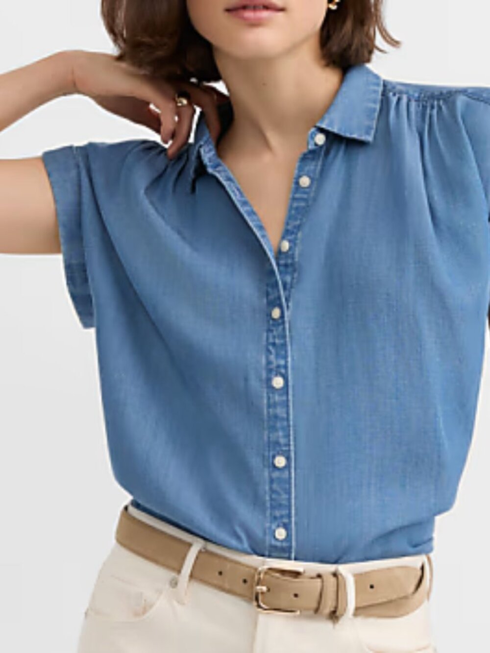 Loft Petite Chambray Dolman Everyday Shirt size XXSP